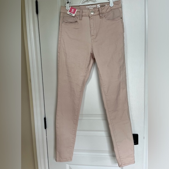 Refuge Miami high waist skinny denim-color blush/soft pink-size 5 US-stretch - Picture 12 of 13